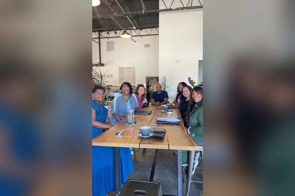 AHF Dallas–Fort Worth meetup - members gathered around a table