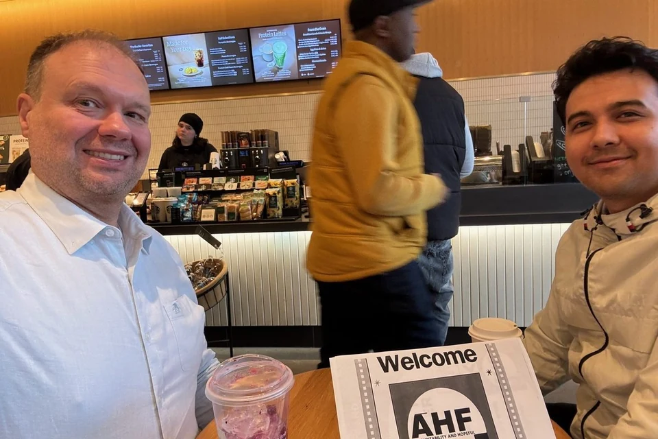 AHF local meetup - members welcoming attendees